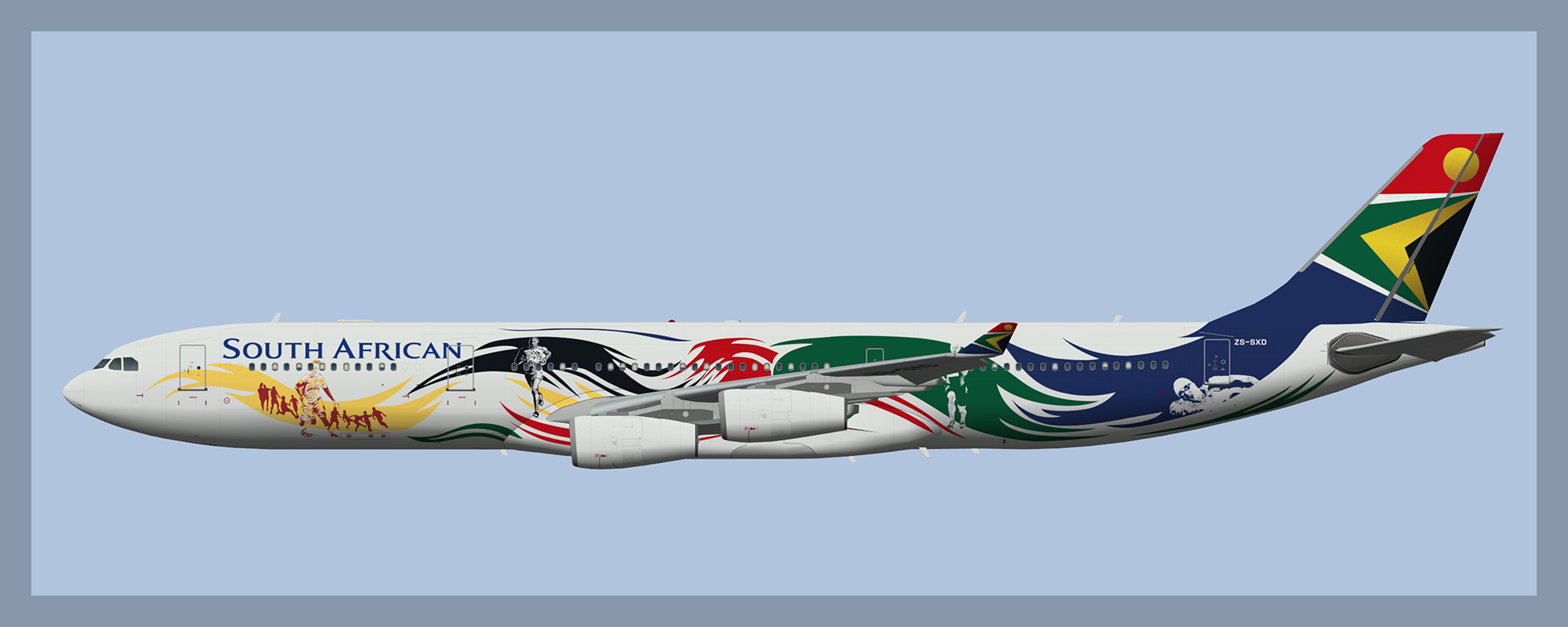 South African Airways Airbus A340-300 Fleet – ATCO Repaints